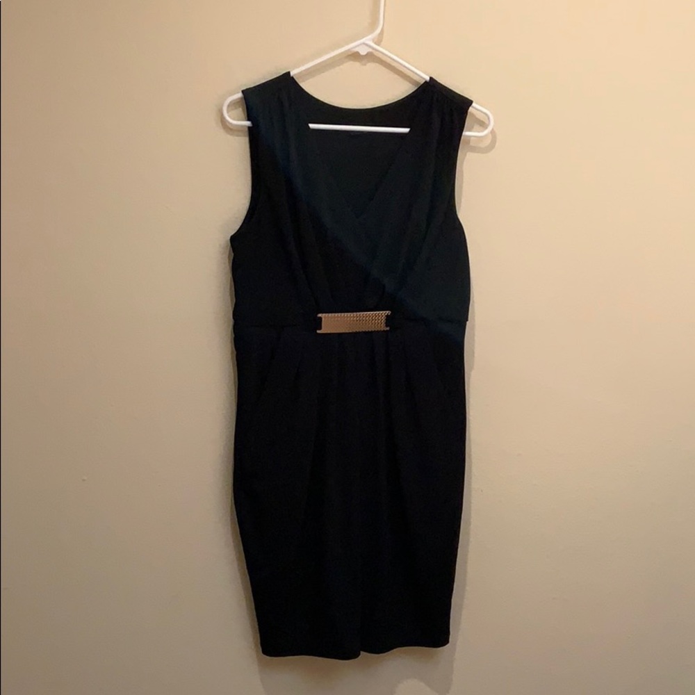 Black short dress.
